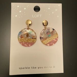 Brand New LOFT Glitter Resin Earrings